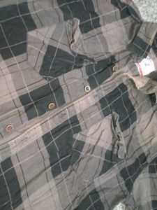 Black Checks L Size Shirt
