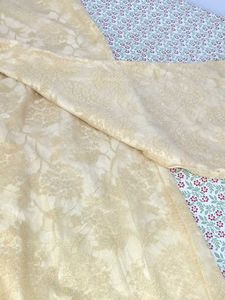 Elegant Beige&amp; Gold Brocade Pants ₹650d price👇