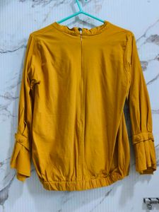 Yellow Graphic Print Top