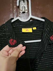 Silver And Black Kurta, Elegant Comfortable