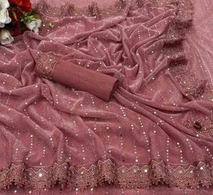 Elegant Pink Saree