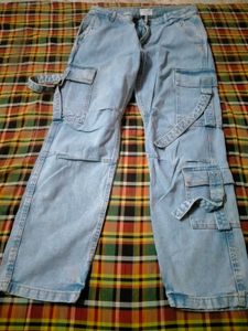 Light Blue Cargo Jeans