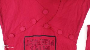 Maroon Bell Sleeve Button Top