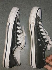 Black Canvas Sneakers - Size 37