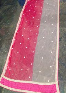 Net Pink Dupatta
