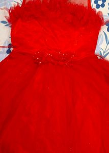Red Girls&#39; Party Dress