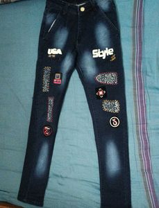Stylish Patched Jeans