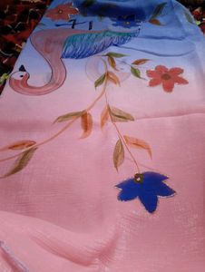 Original Hand Brush Paint Work Saree