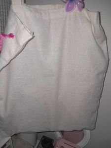 Punch Needle Bow Tote Bag