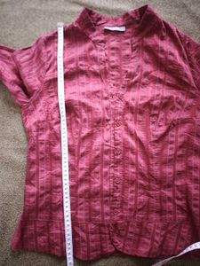 Maroon Button-Up Shirt
