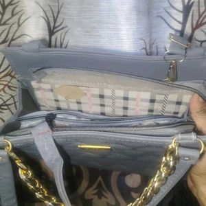Gray Quilted Bag