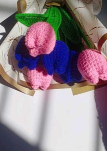 Crochet Tulip Flower Bouquet 💐