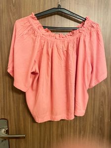 Coral Off Shoulder Top-XL🎀