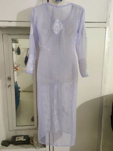 chikan work kurti