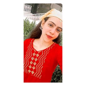 Red Embroidered Kurti
