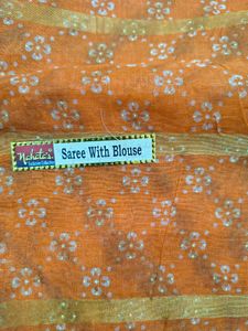 Mahata&#39;s Orange &amp; Red Saree with Blouse