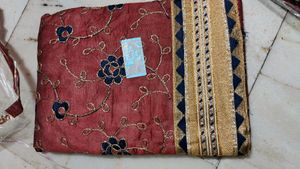 Maroon Blue Suit Material