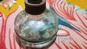 Vintage Glass Oil Lamp Font