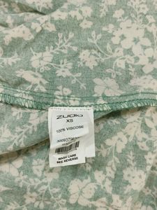 Zudio Green Printed Dress ( Women)