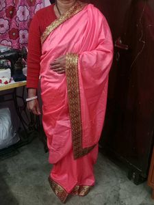Peach Women&#39;s Saree
