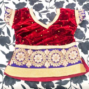Elegant Velvet Lehenga Choli Set