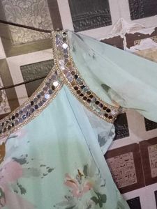 Short Anarkali Set With Dupatta