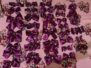 Hair Bows - With free pearl clips