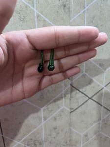 Green Drop Earrings