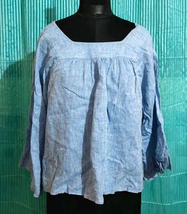 XXL 🎁Buy 2 Get 1 Free🎁Blue Square Neck Top