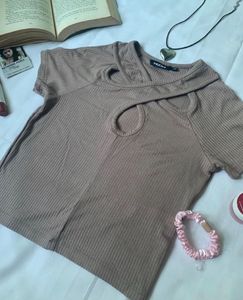 Nuon Brown Top𐙚🧸ྀི