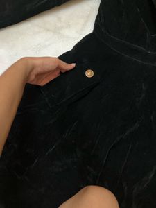 Elegant Black Velvet Dress