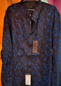 Flying Machine Black Slim Fit Casual/Party Shirt