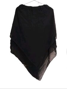 Gothic High Low Black Skirt Whimsigoth
