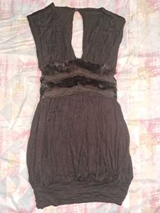Y2K VINTAGE BROWN DRESS