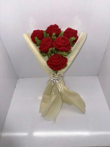 Handmade Crochet Rose Bouquet