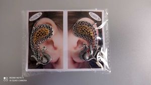 Peacock Ear Cuff Earrings