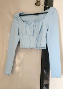 Blue Crop Top