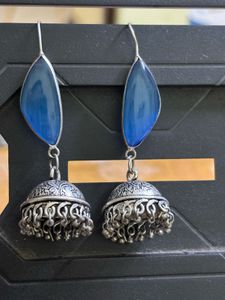 Blue Jhumka Earrings