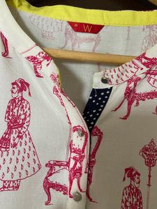 Off white Printed Kurta from (W)18(xxxl)