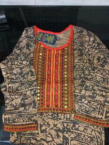 Latest Cotton Kurti With Embroidery And Mirror Work