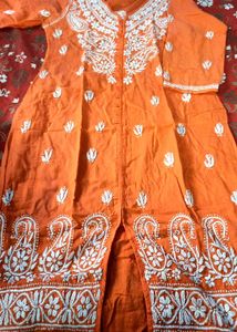 Pure Cotton Chikankari Kurti