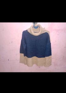 Cozy Two-Tone Turtleneck