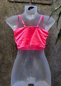 VN. Pink Bustier Crop Top