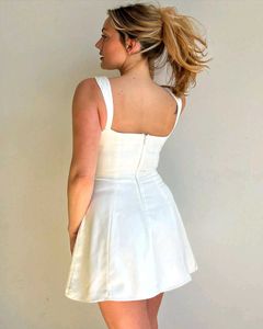 Single Strp White Dress
