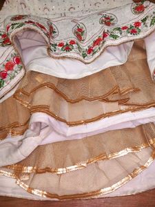 Can-Can Attached Embroidery Work Lehenga