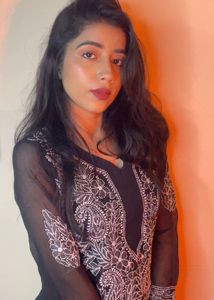 Black Embroidered Sheer Top