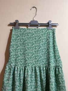 Cute Cottagecore Tier Green Skirt
