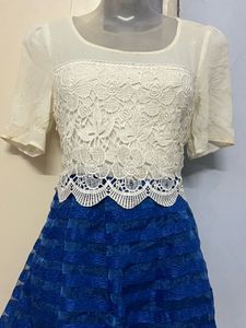 Pintrest Chic White &amp; Blue Dress