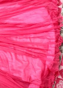 Pink Embroidered Anarkali Dress Length 50