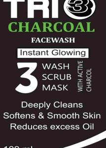 AASS Natural Tri Charcoal Facewash - 3-in-1 Skinca